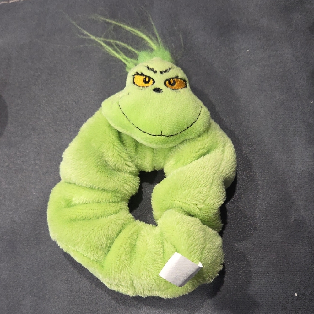 Green Grinch Plush Hair Scrunchie